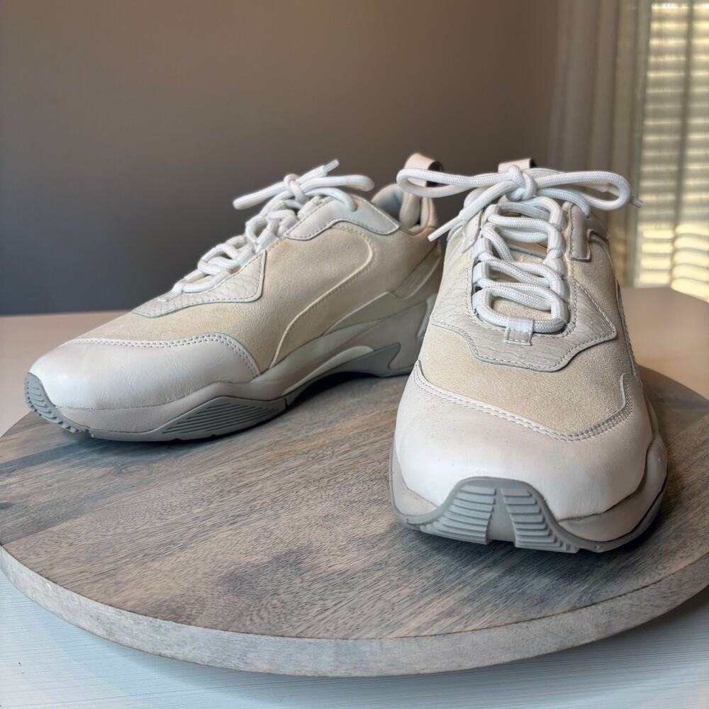 Puma Thunder Desert Women's Cream Leather Chunky Sneakers Trainer Size 10